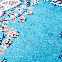 【池上店】絨毯 ラグ カーペット 敷物 玄関 マット グリーン ターコイズブルー (検 ペルシャ柄絨毯 🚚運搬無料エリア有 / 大田区 リサイクルショップ 🪜Lumberroom - ランバールーム - 池上店 / 池上駅 大森駅 蒲田駅 最寄り🪜