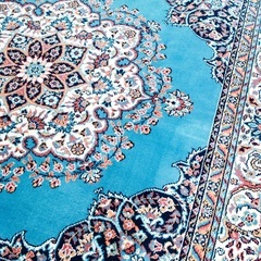 【池上店】絨毯 ラグ カーペット 敷物 玄関 マット グリーン ターコイズブルー (検 ペルシャ柄絨毯 🚚運搬無料エリア有 / 大田区 リサイクルショップ 🪜Lumberroom - ランバールーム - 池上店 / 池上駅 大森駅 蒲田駅 最寄り🪜