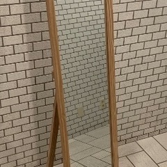 美良品／スタンド木枠ミラー鏡