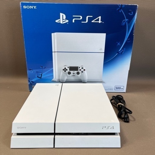 PS4 本体 500GB ホワイト SONY PlayStation4 CUH-1200A 初期化/動作確認済 プレステ4 FW9.60