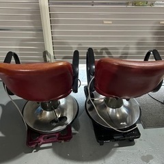 barberチェア　　バーバーチェア　電動　動作品　アンティーク　タカライス　