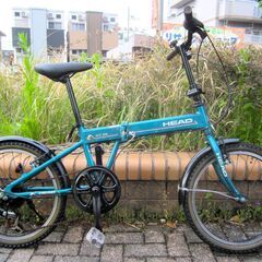 中古自転車 HEAD ミニサイクル 折り畳み 自転車 実用 6段...