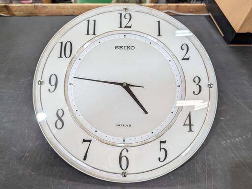 【愛品倶楽部柏店】SEIKO　セイコー　ソーラー　薄型　電波　掛け時計　SF506W