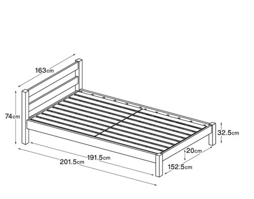 週末限定‼︎値下【美品】無印良品 パイン材ベッドフレーム / クイーン