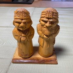 北海道　アイヌ　木彫り置物