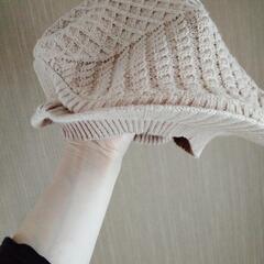 【お取引ありがとうございました】春★☆綿編みハンティング帽
