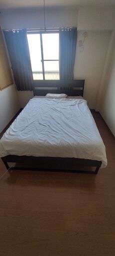 ダブルベッド Wooden Ikea Bed