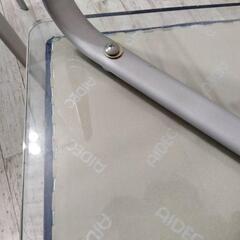 ガラステーブル(calligaris)とアクリルチェア(AIDEC)4脚セット