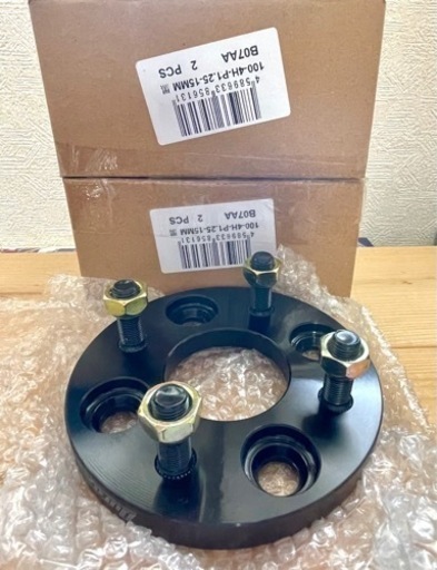 デュラックス(Durax) ワイドトレッドスペーサー 15mm PCD100 4H M12×P1.25 4枚セット (ブラック)