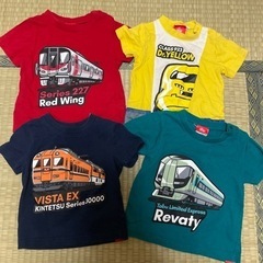 電車好き　電車　半袖Tシャツ　90cm 4枚セット