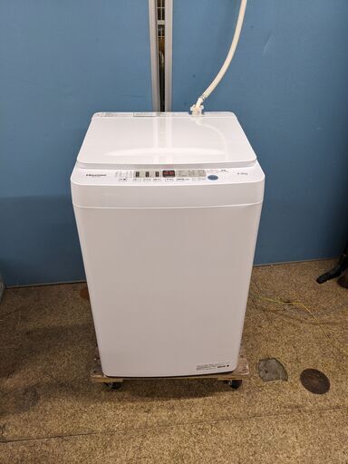 ☆Hisense 全自動電気洗濯機 4.5kg 2022年製 HW-T45F シングル ホワイト 水流シャワー