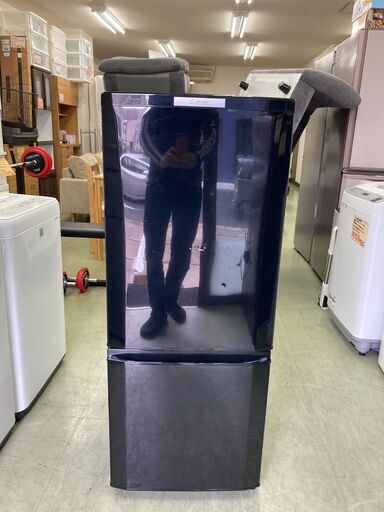 【リサイクルショップ　ピカソ　小松原】三菱電機 MITSUBISHI 2ドア 右開き146 L冷蔵庫 2015年製 MR-P15Y-B★7640★