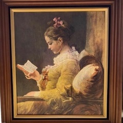 【４月末処分】ジャン・オノレ・フラゴナール　読書する娘　複製画