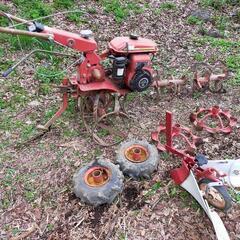 古い耕運機　培土機等セット