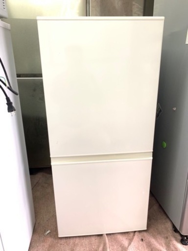 北九州市内配送可能　保証付き　AQUA アクア AQR-16D(W) [冷蔵庫（157L・右開き） 2ドア ミルク]