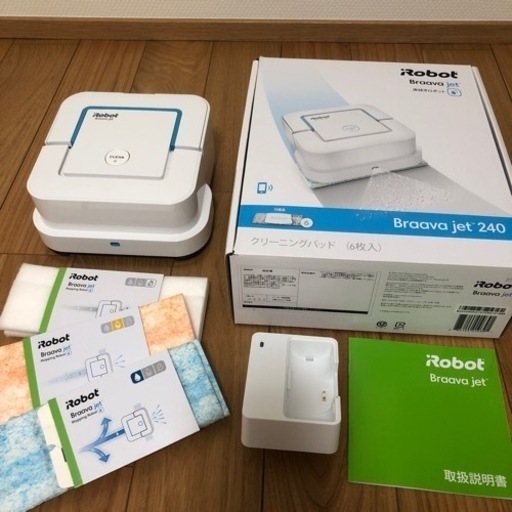 【決まりました】【ほぼ未使用】ブラーバジェット 240 アイロボット 床拭きロボット 水拭き ロボット掃除機 ホワイト B240060