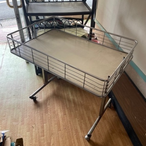 屋台販売台 什器 店舗備品 ディスプレイショーケース マルシェワゴン 