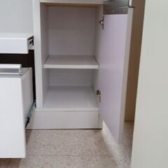 ☆ジモティ割あり☆ レンジボード ナチュラルベージュ H179.5×D40×W89 
