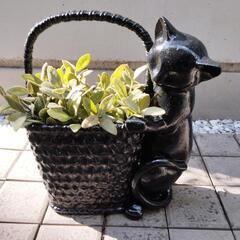 ネコの植木鉢カバー