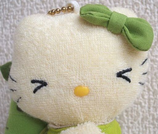 タグ付 ハローキティ ご当地 キーホルダー 2002 10cm 伊豆限定 わさび