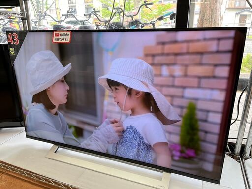 6/22 値下げネット動画対応TV43型液晶テレビ TOSHIBA 東芝43M540X 4K対応 2020年式2060