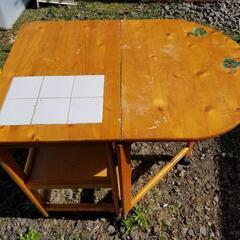 キッチンワゴン　テーブル　収納　折り畳み式