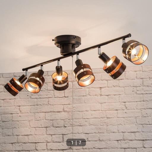 ニトリで12,990円で購入／【美品】シーリングライトNウッドリング6灯T(P-6DBR)