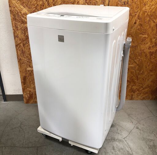 AQUA★アクア 全自動洗濯機 AQW-GS5E7 2020年製 5.0kg ガラストップ キーワードホワイト 美品