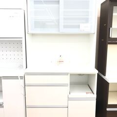 ☆ジモティ割あり☆ 高橋木工所 食器棚 白 H200×W100.3×