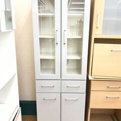 ★ジモティ割あり★  食器棚 グレー H180×W58×D41 ...