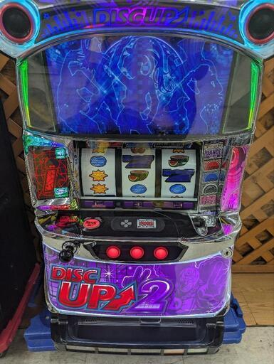 パチスロ実機 パチスロディスクアップ2 コイン不要機 ID：126-012860-007