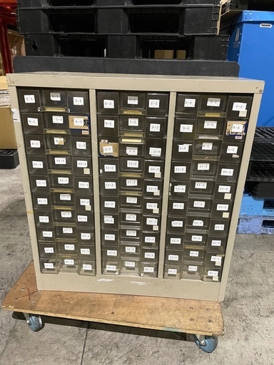 中古　キャビネット　書類整理　レターケース　深い　3列　10段
