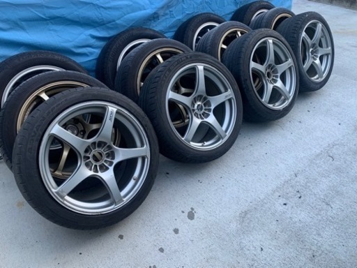 19インチ RP03 エンケイ ENKEI RACING 8.5J 4本タイヤ付き245-40-19 (たろさん)  静岡のタイヤ、ホイールの中古あげます・譲ります｜ジモティーで不用品の処分