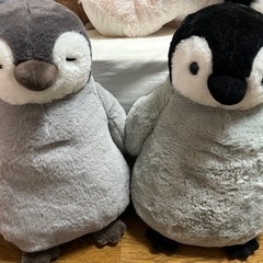 【引渡し者決定】ペンギン ぬいぐるみ グレー2点茶色1点