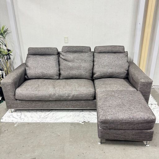W 17282   3人掛け布張りソファ　カウチソファ   ◆大阪市内・東大阪市他 5,000円以上ご購入で無料配達いたします！◆ ※京都・高槻・枚方方面◆神戸・西宮・尼崎方面◆生駒方面、大阪南部方面　それぞれ条件付き無料配送あり！