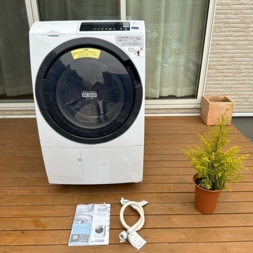 宇都宮市内無料お届け！HITACHI ドラム式洗濯乾燥機 10.0kg洗/6.0kg乾燥　ホワイト