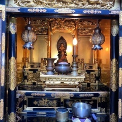 【浄土真宗東本願寺派小型御仏壇・仏像・仏具・経机・大理石風仏壇台（非仏具・オプション）フルセット】（近日中に詳細な画像を追加致します。）