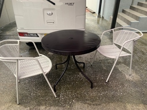 屋外 テーブル チェアセット