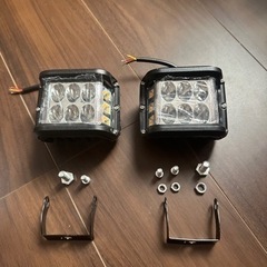 新品 車 LEDワークライト 爆光　アンバーストロボ