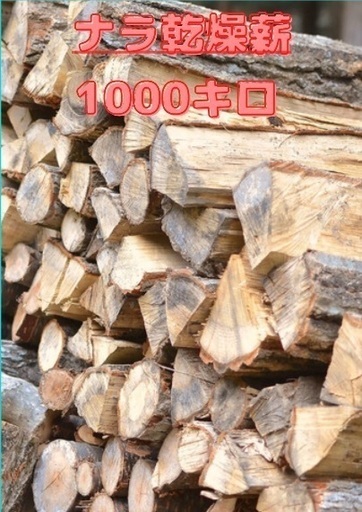 今年の冬用の薪1000キロ