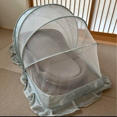 ネオママイズム ベビーベッド 傾斜調整可 洗濯機OK 蚊帳・おくるみ付き