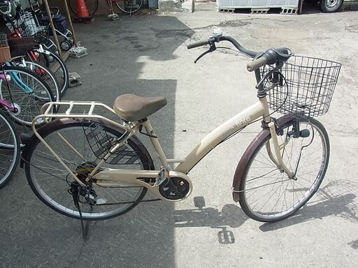 26インチ 自転車 Gran fiore 6段切替 カゴ付き ママチャリ 通勤 通学