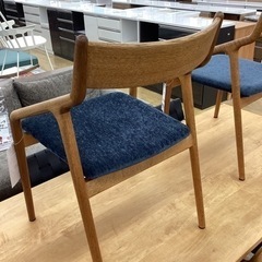KD-59【新入荷　リサイクル品】宮崎椅子製作所　PEPE/オーク材　サイドチェア　ネイビー
