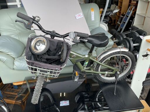子供用自転車　No.1209　Jeep　16インチ　グリーン　補助輪あり　【リサイクルショップどりーむ荒田店】