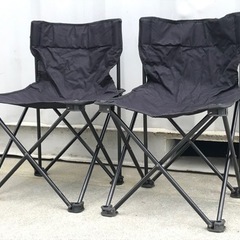 E312◇携帯用折りたたみ椅子二脚セット！アウトドア◇キャンプチ...
