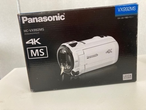 パナソニック 4K ビデオカメラ 64GB 光学20倍ズーム ピュアホワイト HC-VX992MS リサイクルショップ宮崎屋　佐土原店　24.4.24F