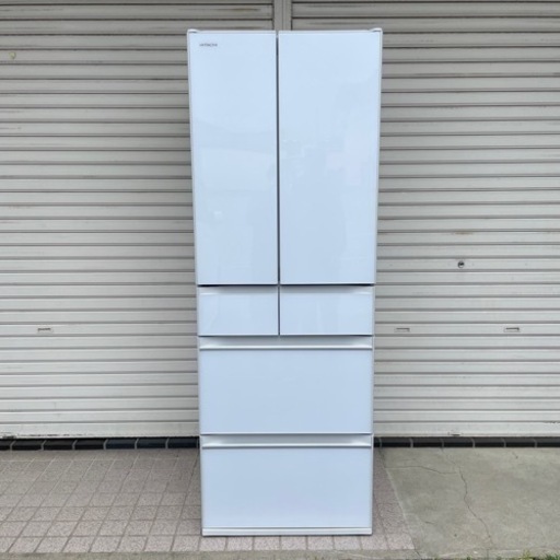 【冷蔵庫】美品  HITACHI 2021年製 ノンフロン冷凍冷蔵庫 R-HW48N XW 日立 家電製品