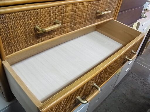 ラタンチェスト 5段チェスト 籐チェスト タンス たんす 衣類収納