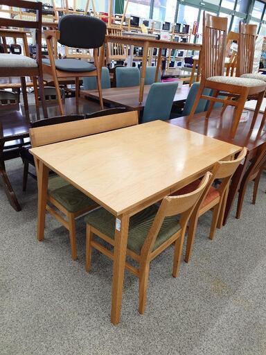【4人掛けダイニングセット】4人掛けダイニングセット テーブルセット ダイニングチェア ダイニングベンチ ファブリック 北欧系:ナチュラル