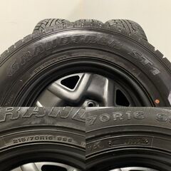 【DUNLOP ST1 215/70R16】夏タイヤ【SUZUKI ジムニー 純正ホイール 16インチ 5J5HPCD139.7+22】マットブラック仕様 バルブ新品　(MTH526) クレジットカード QRコード決済可能